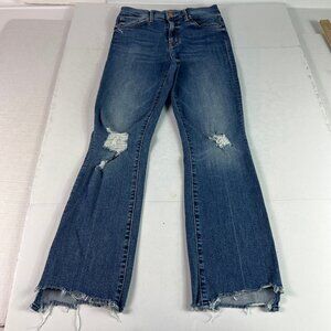 Mother Jeans Women's 26x26* Insider Crop Step Chew Blue Distressed Denim Tag 25